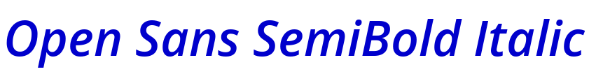 Open Sans SemiBold Italic الخط
